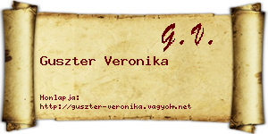 Guszter Veronika névjegykártya